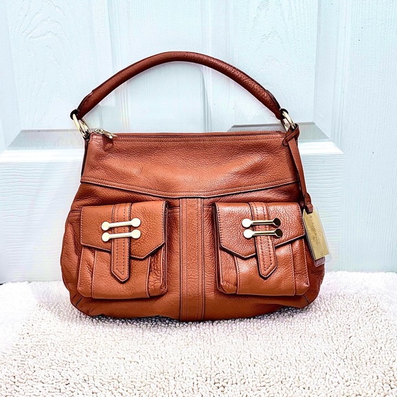 Ralph Lauren Bermondsey pebbled brown/tan leather satchel bag - Picture 3 of 10